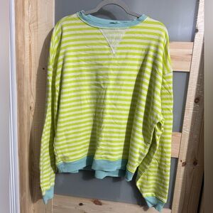 Free People / We the Free Classic Striped Oversized Crewneck